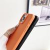 Candy Color Fake Leather Case for iPhone 16 Pro Max 15 14 13 12 Pro 11 XS Max XR All Inclusive Drop Resistant Cover