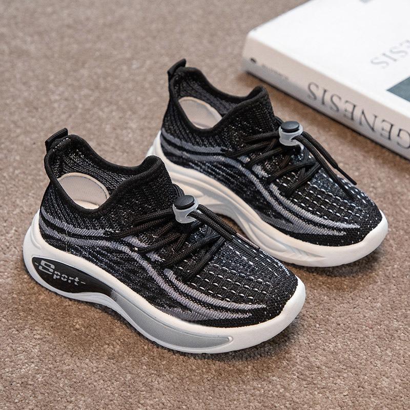 Детские сетчатые дышащие спортивные кроссовки для бега на весну и лето 37 розовый — фото 10