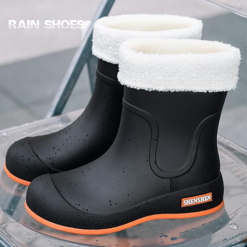 

Женские милые короткие студенческие водонепроницаемые резиновые сапоги в корейском стиле, повседневные, нескользящие, износостойкие, водные туфли для ношения на улице 40