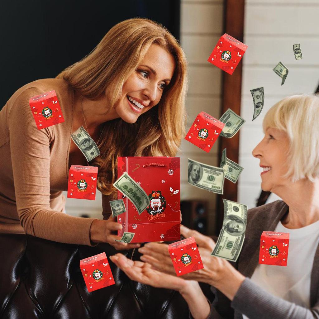 Świąteczne Pudełka Sprężynujące Składane Pudełka Pieniężne Sprężynujące Artykuły Imprezowe Fantazyjny Wystrój Z Torebką Na Walentynki Przyjaciół Celebrację