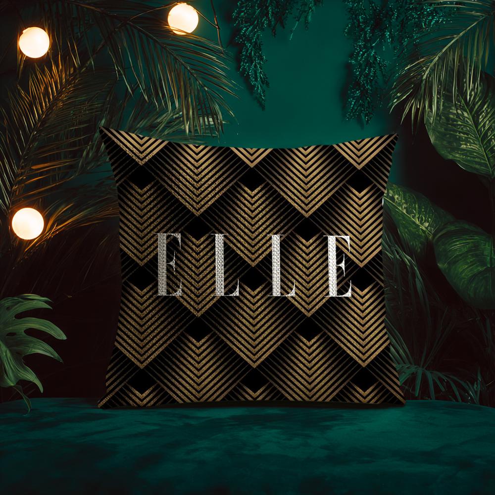 Healthy And confident Style Home ELLE Living Cushion Cover Silky elegant Comfort Sofa Bed Invisible zipper Beach pillowcase