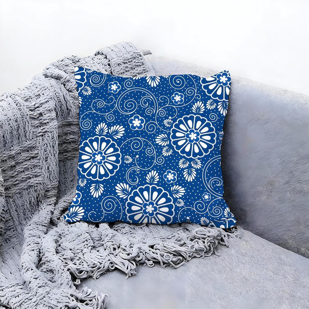 Boho Moroccan Pattern Style Cushion Cover Premium Comfort Reversible Pillow Cove Two In One Design for Any Room Car Interior