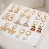 Vintage Daisy Hängeohrringe Set Für Damen Schmetterling Herz Perlenanhänger Quaste Kreis Tropfenohrring Geometrischer Trendschmuck