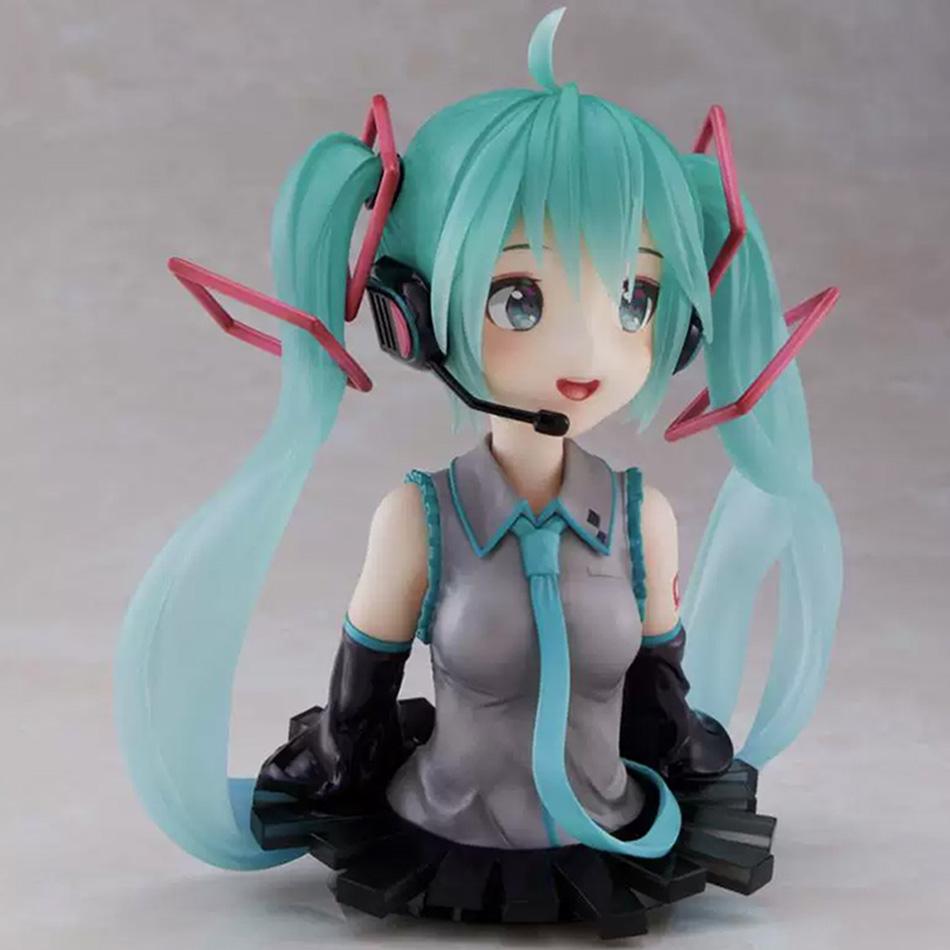Original Genuine Hatsune Bust Figurine Hatsune Miku Merchandise Gashapon Doll Desktop Display Car Accessory Gift For Girlfriend