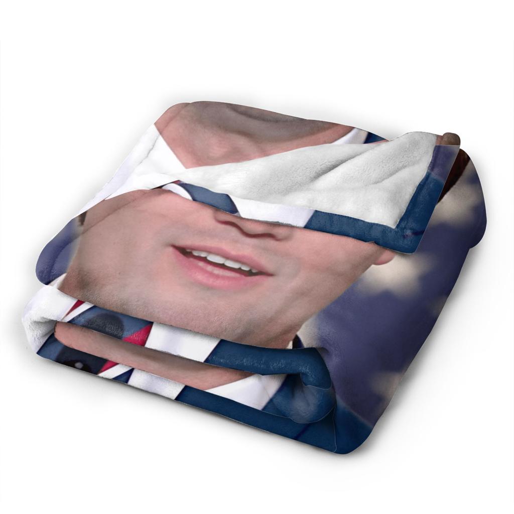 Charlie Kirk Angelic Advocate Blankets Soft Warm Plush Throw Blanket For Child Couch Chair Sofa Bed Flannel Bedspread Bed Cover