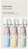 8-Rib Manual Buckle Safety Umbrella with Pink Edges, UV Protection, 3-Fold, for Female Students