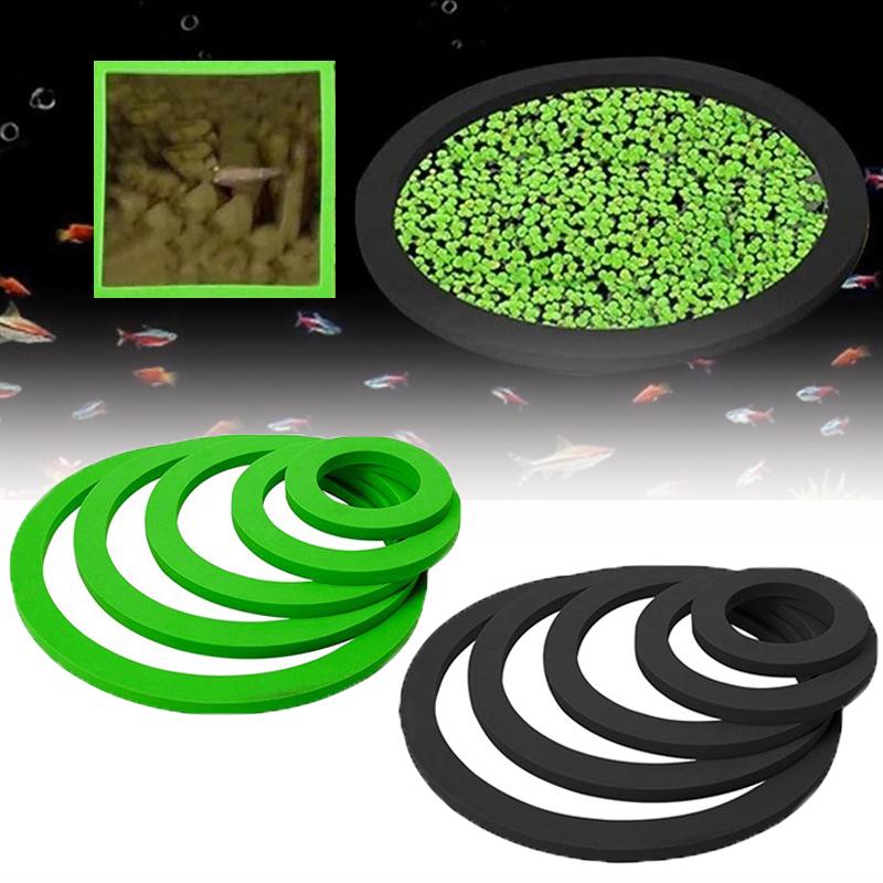 5 Stück/Set Aquarium Schwimmende Pflanzenringe Fischbecken Fischfutterringe Schwimmende Grasblockierungsringe Teich Aquarium Zubehör