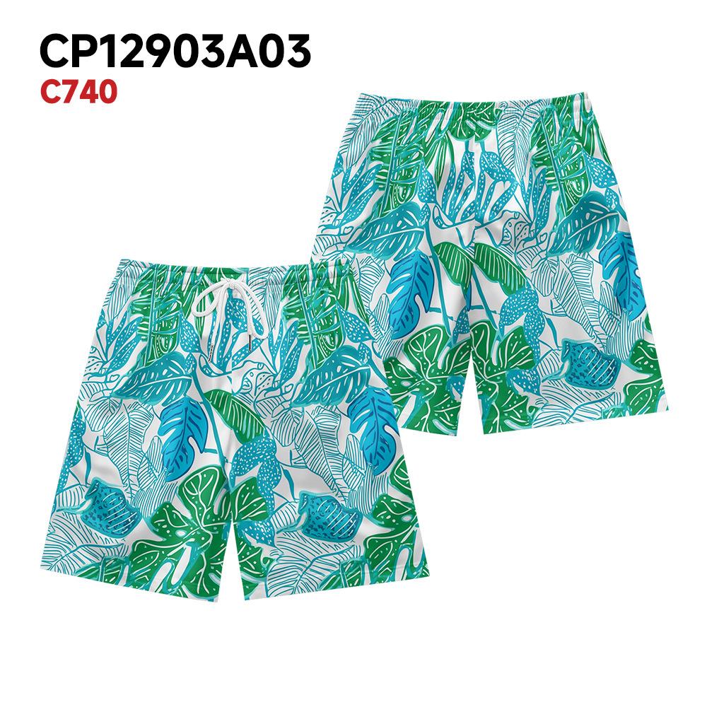 

European And American Tropical Rainforest Plant Elements Men S Casual Shorts Beach Pants XXS
