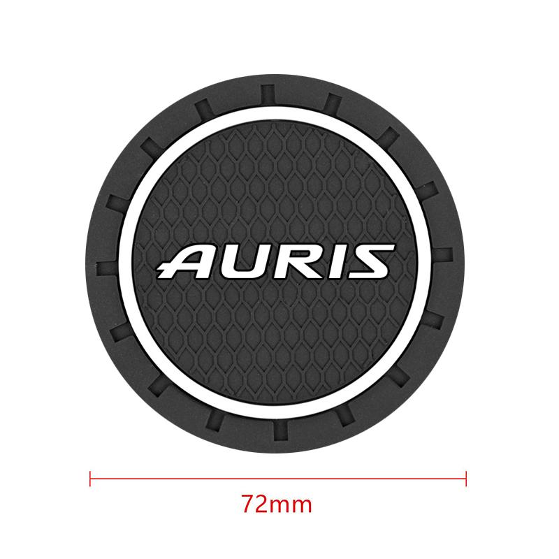 2PCS Silica Gel Car Coaster Water Cup Bottle Holder Anti-slip Pad Mat for Toyota Auris Accessories Car Styling