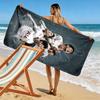 Tottenham Print Beach Towel, Large Soft Quick Dry Towel for Beach Camping Swimming