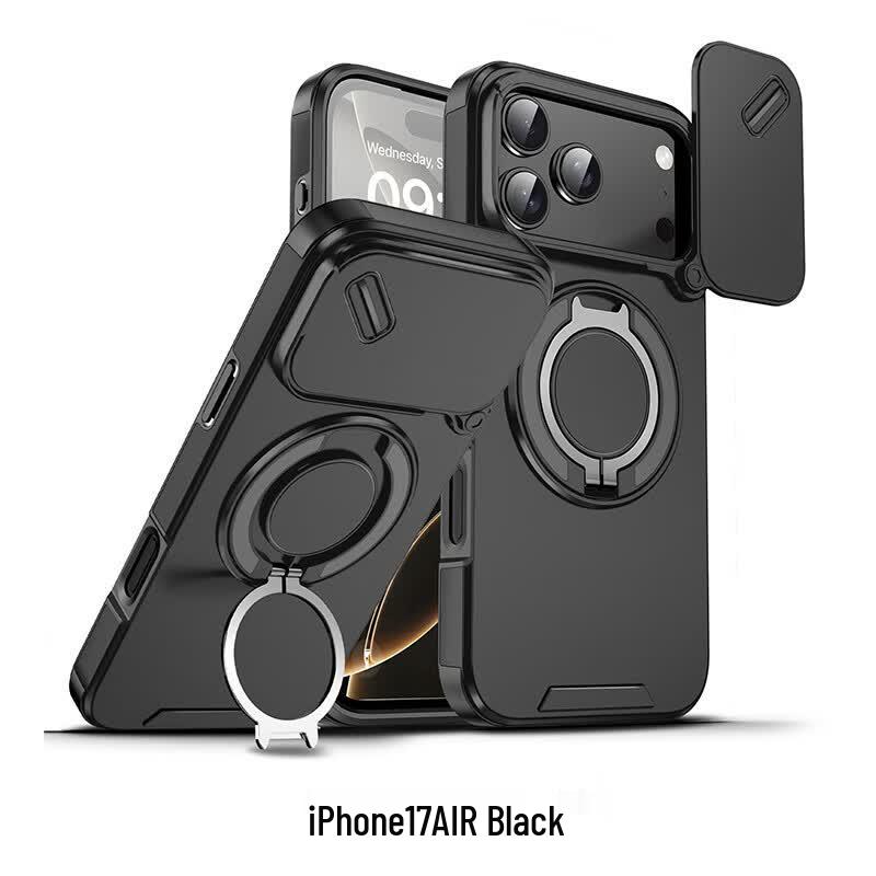 CAXITON Magnetic Ring Lens Protection Case for iPhone 17 AIR