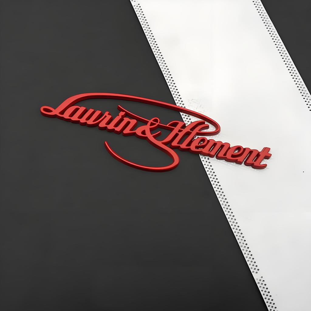 1pc Metal Laurin & Klement Founder's Signature Car Badge Emblem Decals for Octavia Superb Fabia Karoq Yeti Rapid Accessories