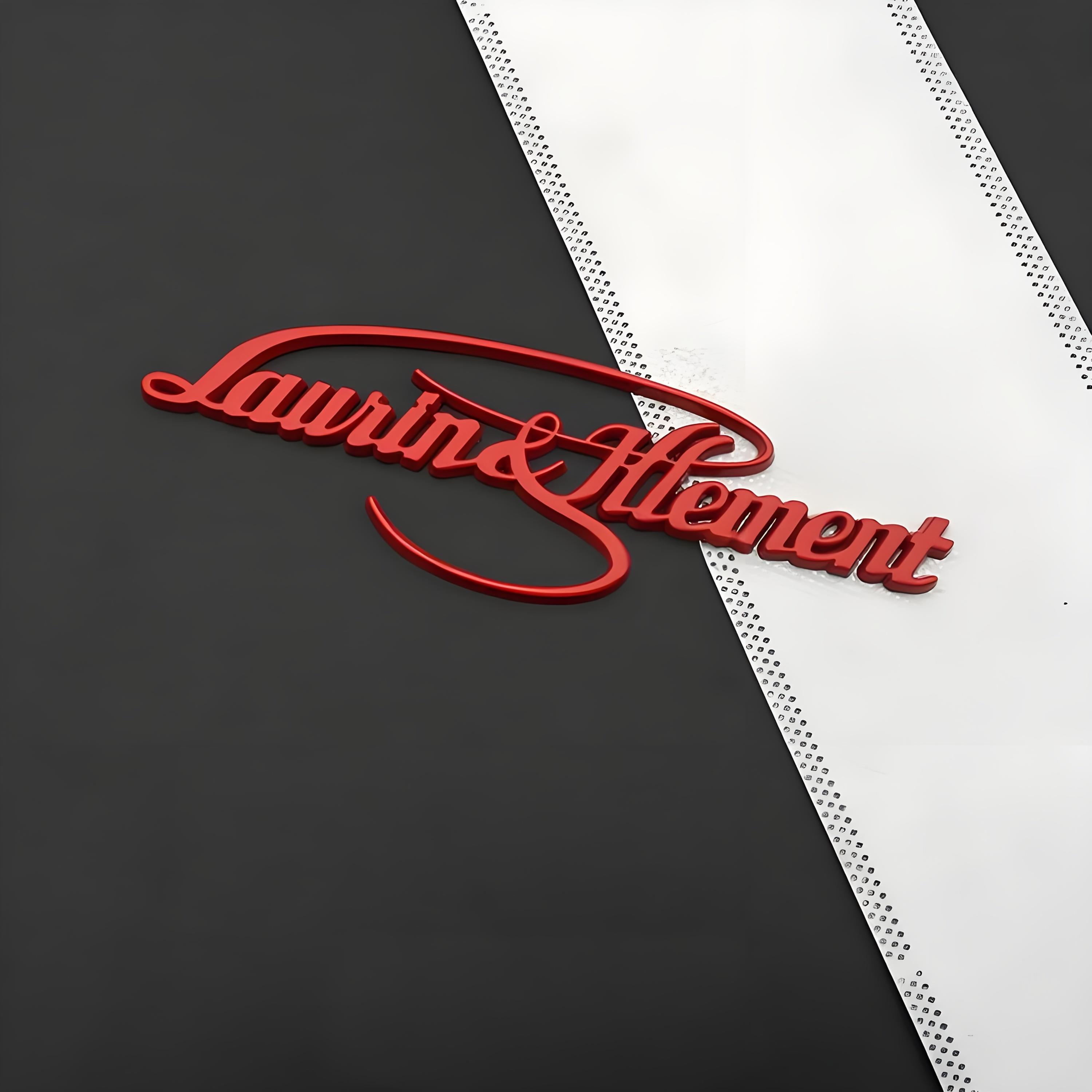 

1pc Metal Laurin & Klement Founder s Signature Car Badge Emblem Decals for Octavia Superb Fabia Karoq Yeti Rapid Accessories красный