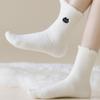 5Pairs Women's Cute Cartoon Pattern Mid-tube Socks Autumn Winter Thickened Warm Floor Socks