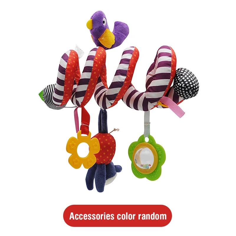 Non-Toxic Plush Fabric Pp Cotton Sensory Development Musical Doll Baby Activity Rattle Plush Bed Toy Hanging Mobiles Car Seat Toys Gifts