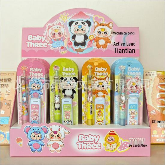 Langlangshan Anime Little Monster Pig Demon Mechanical Pencil Set for Exams