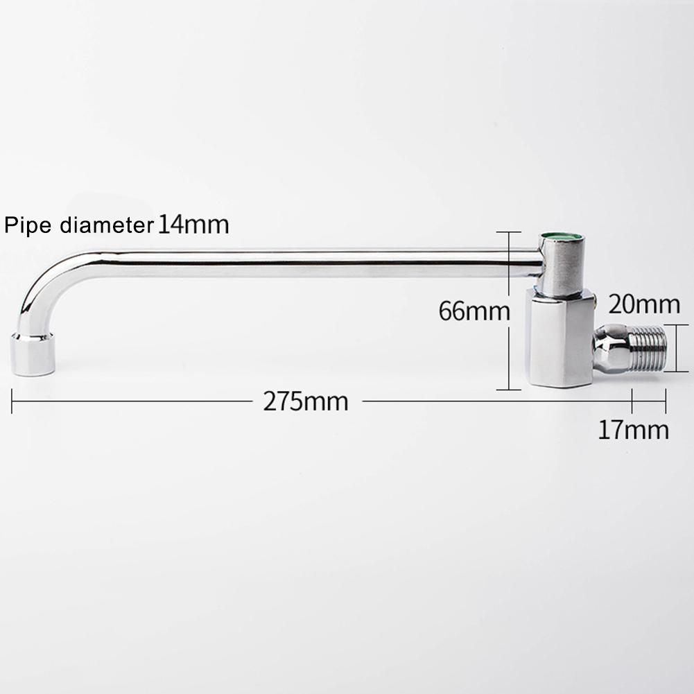 25cm Rotatable Faucet Copper Kitchen Swing Faucet Semi-automatic Faucet Pressure-resistant Rust-proof Single Handle