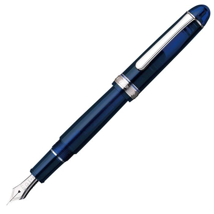 Platinum Pen Fountain Pen F Fine 3776 Century Rhodium Finish Chartreuse Blue PNB-18000CR 51-2