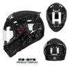 Qike Carbon Fiber Motorcycle Full-face Helmet for Men, Personalized Ultra-light Helmet for Women, with Bluetooth and Anti-fog Features, Suitable for