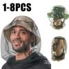 Mesh Head Net Fishing Hat Anti Mosquito Insect Hat for Camping Outdoor Travel Bug Mesh Cap Breathable Summer Protection