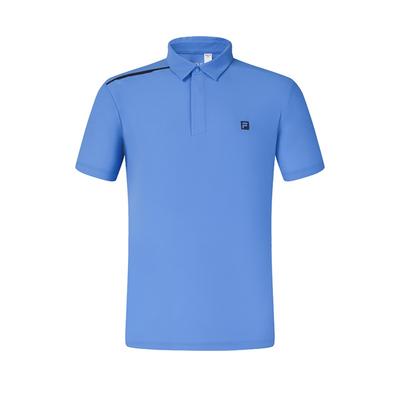 Golf Series Mode Einfach Vielseitig Klassisch Sportlich Bequem Kühle Haptik Gestricktes Kurzarm-Poloshirt Herren Oberteile Blau A11M525124F-BU