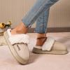 Warme kuschelige Hausschuhe für Damen | Winter Plüsch Indoor Outdoor Hausschuhe | Dicke Plattform rutschfeste Schlupfschuhe