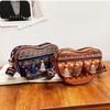 Bohemia Tassel Woven Small Shoulder Bag With Zipper Closure For Casual Day Use