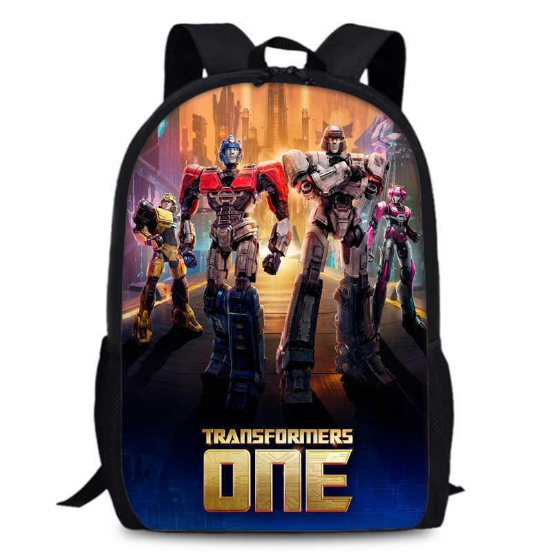 Transformers One 15-inch Durable Polyester Backpack For Students Unisex School Bag