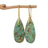 Contrast Teardrop Stone Earrings Lightweight Copper Alloy Sophisticated Design For Sensitive Skin And Long Wear Comfort