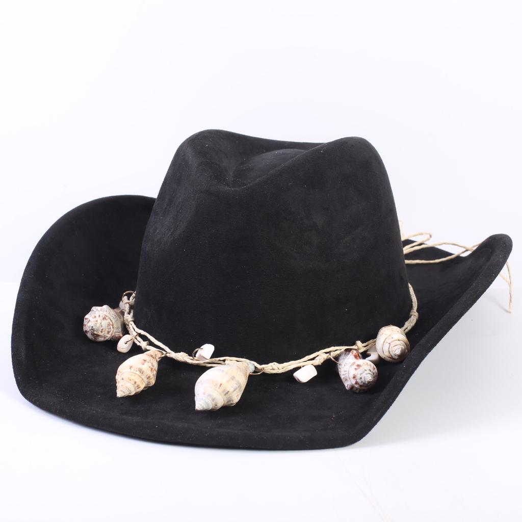 Popular European and American Classic Suede Western Cowboy Hat, Men's and Women's Fashion Big-brimmed Top Hat Shade