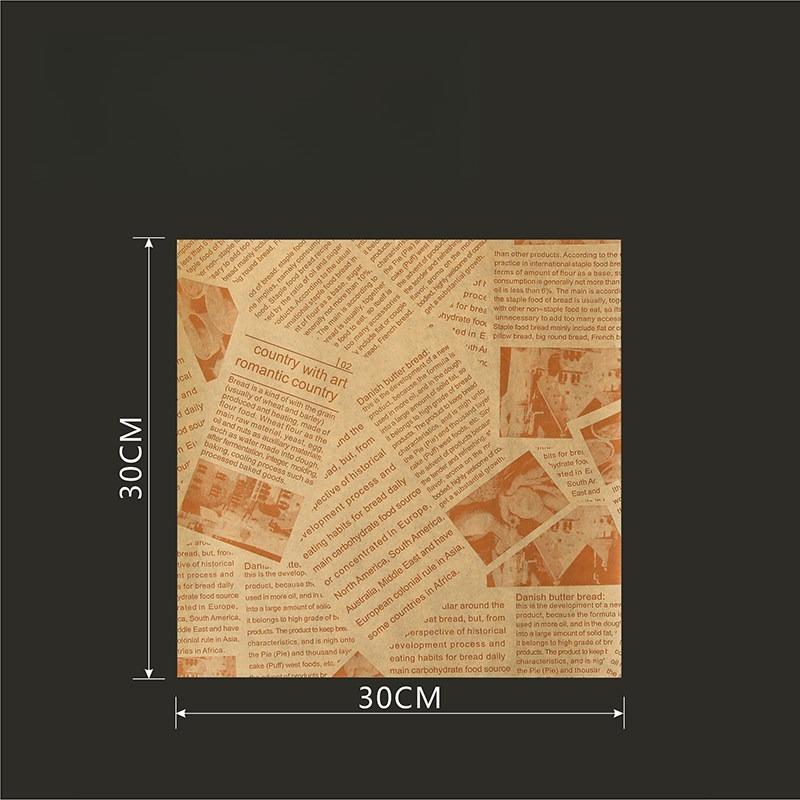 Newspaper Printing Sandwich Wrapping Paper Food Specific Oil Proof Papers French Fries Hamburgers Fried Chicken Bread Pizza Plates Paper Pads