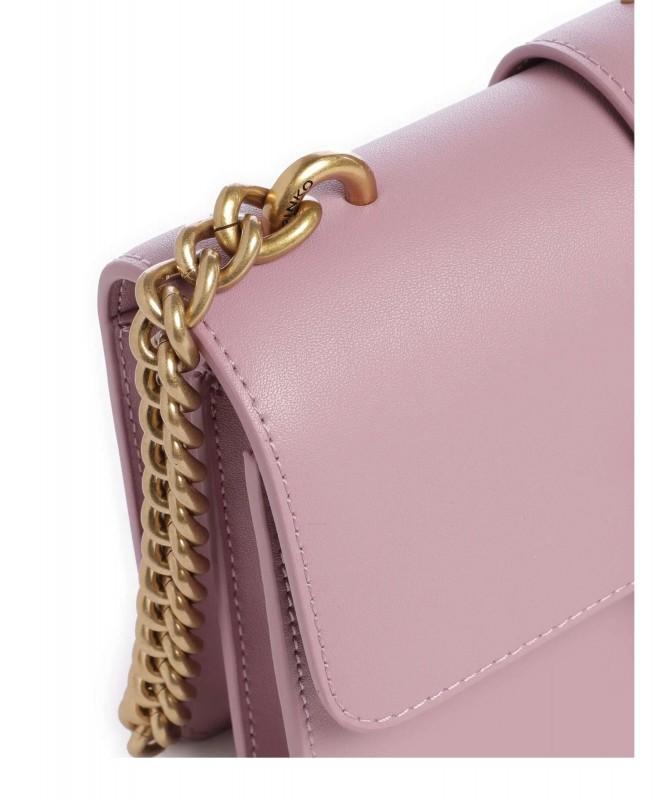 Pinko Leather Messenger Bag Love One Mini