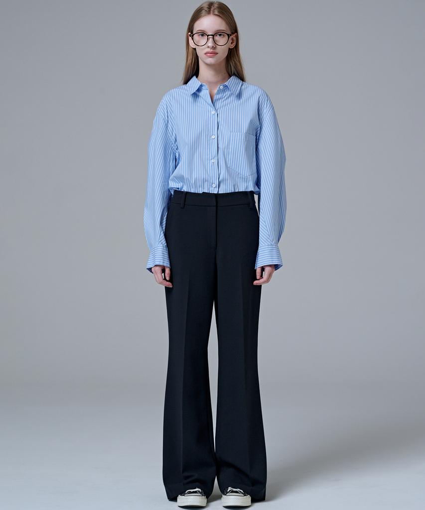 Marop 2164 Stretch Flare Pants (Navy)