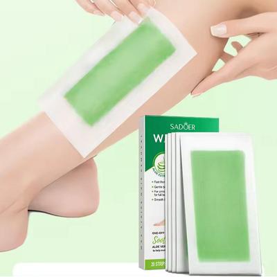 20 Tiras de Cera Depilatoria Profesionales para Verano Depilación Papel de Cera Fría Doble Cara para Piernas Cuerpo Útil X6B9