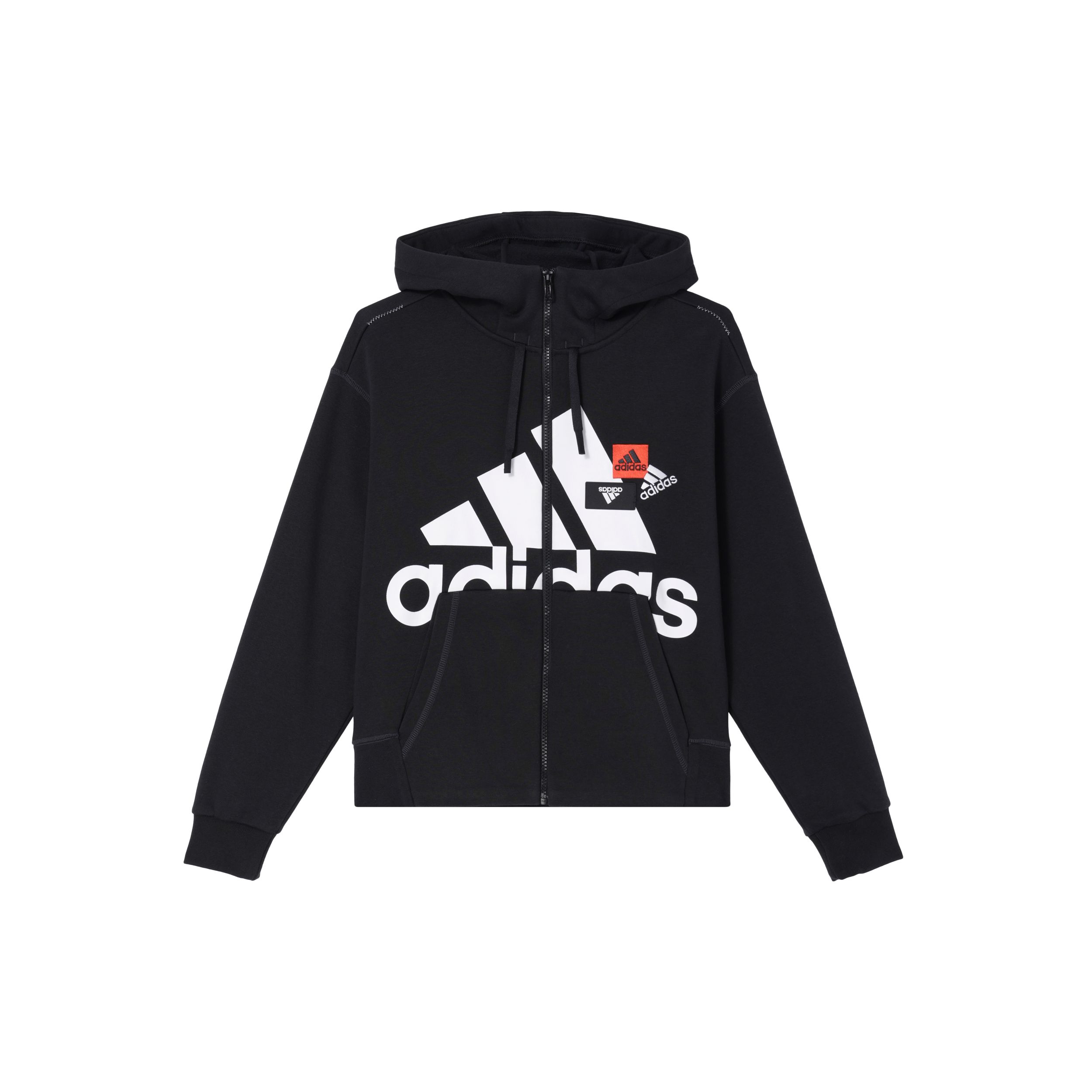 

Adidas сплошной цвет спереди логотип повседневная куртка женская верхняя одежда черный HM5296 L