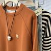 Sweatshirt for Women Autumn Winter Solid Color Thickened Warm Stretchy Long Sleeve Oversize Tops