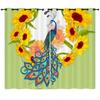 Curtain Cartoon Animal Peacock 3D Digital Printing Blackout Curtain Punching