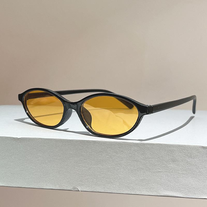 Retro Fashion Oval Small Frame Sunglasses Women'S Street Sunglasses Personalized Trendy Sunglasses