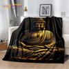 HD Buddha Buddhismus Víra Meditující Náboženství Sakyamuni Bodhisattva Modlitební deka Měkká deka pro domácí postele Pohovka Kid