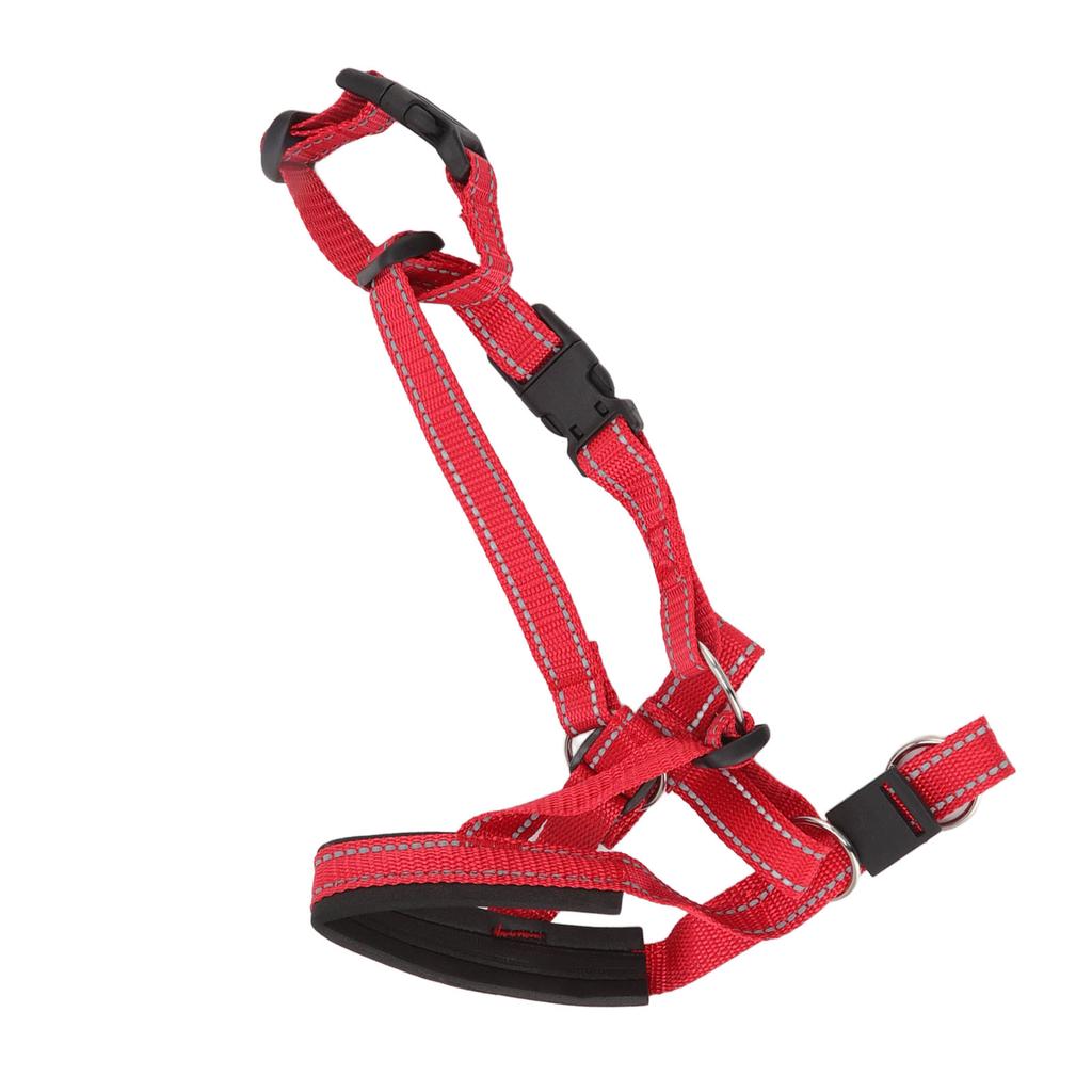 Hundekopfhalsband Atmungsaktives Hundekopfgeschirr Hundemaulschutz mit Verstellbarem Riemen für Draußen Rot XL