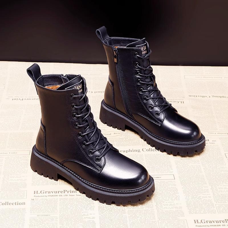 Snow boots women's new velvet thickened medium tube waterproof and non-slip fur integrated winter warm cotton shoes boots