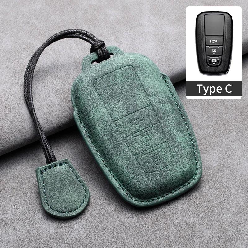 5 Buttons Car Remote Key Case Cover for Toyota Alphard Vellfire Sienna Alphard Previa RAV4 Leather Car Key Fob Protector Bag