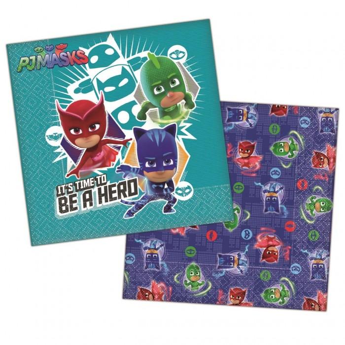 PJ Masks On aeg olla kangelane, paberist ühekordsed salvrätikud (Pakis 16)