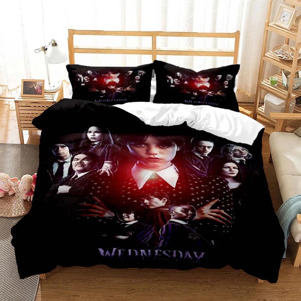 Wednes Day Addams American Dramas 3D Printed Bedding Queen Bedding Set Soft and Comfortable Customized King Size Bedding Set