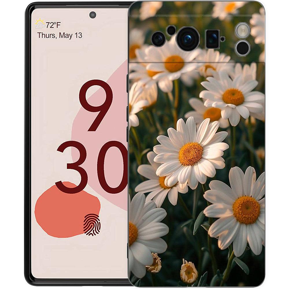 

Soft Pale Little Flower Phone Case For Google Pixel 10 9 8 7 Pro 9A 8A 7A 6A 6 Pro XL Soft TPU Bumper Black Cover Pixel 6