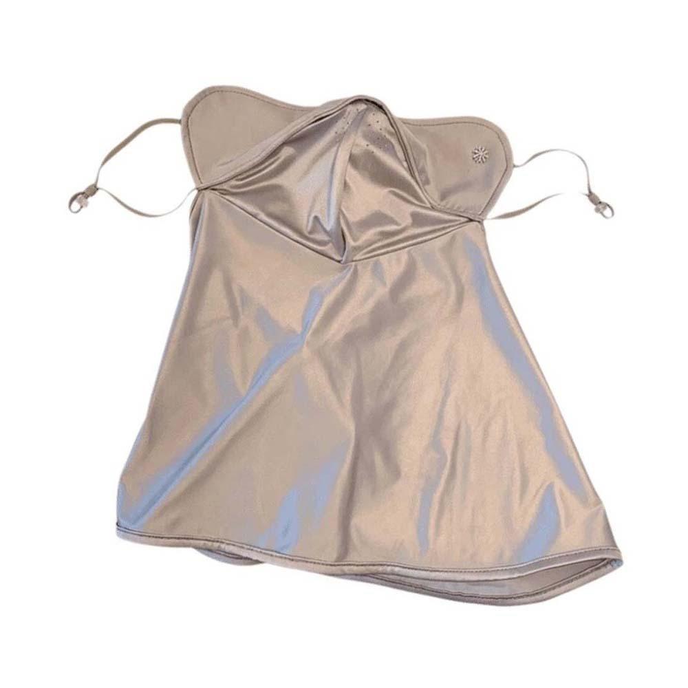 Elastic Neck Sunscreen Mask Satin Breathable Sunshade Mask Face Sun Protection  Seaside Vacation