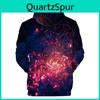 Unisex 3D Vollprint Hoodie mit Wolkenhimmel-Hintergrund für Freizeitkleidung und Geschenkideen