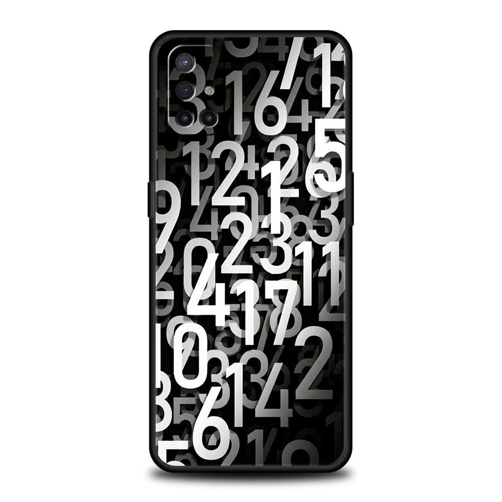 Phone Case For Oneplus 13R 13 12 10T 11 R10 Nord N100 N200 N10 9 9R CE 2 3 Z Pro Lite 5G Soft TPU Cover Number Pattern Funda Bag