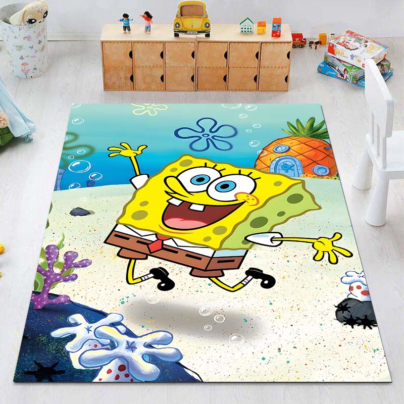 Multiple Styles Cartoon SpongeBob Print Carpet for Living Room Children's Bedroom Sofa Doormat Floor Non-slip Mat Luxury Gift