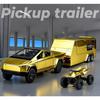 1/32 Goldener Tesla Cybertruck Geländewagen Pickup LKW Legierung Metall Druckguss Modellauto Perfektes Weihnachtsgeschenk Junge & Geeignet für Sammlerstücke